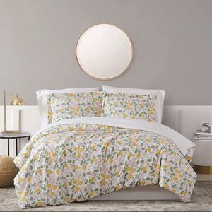 Brooklyn Loom Lemon 🍋 Tree Comforter Set, Twin, Verbena 100% cotton